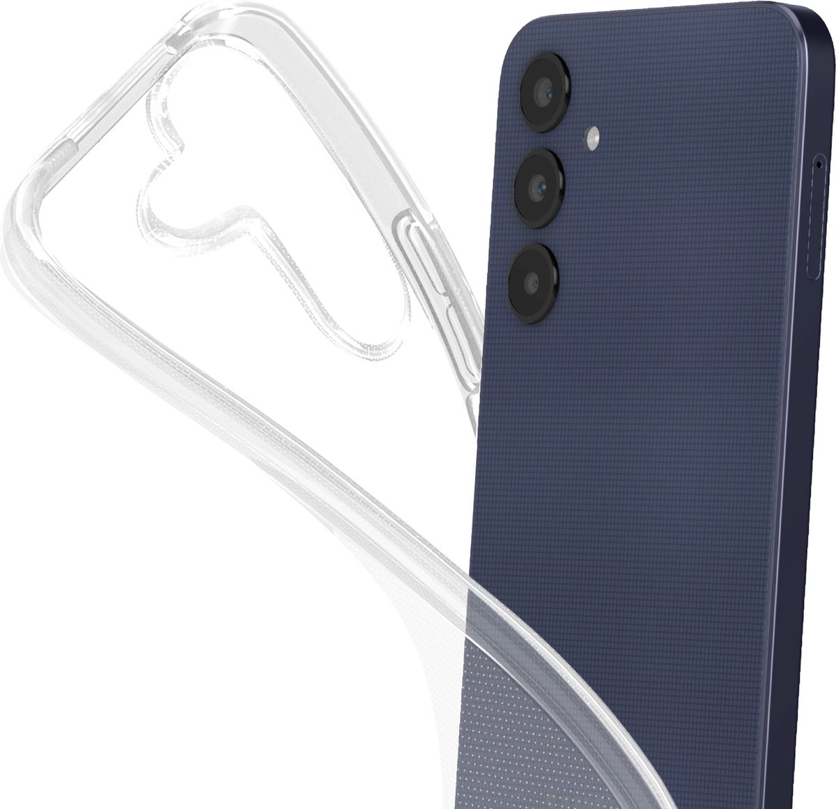 Mayaxess, Hoes Geschikt voor Samsung Galaxy A25 Zachte siliconenbescherming, Transparant