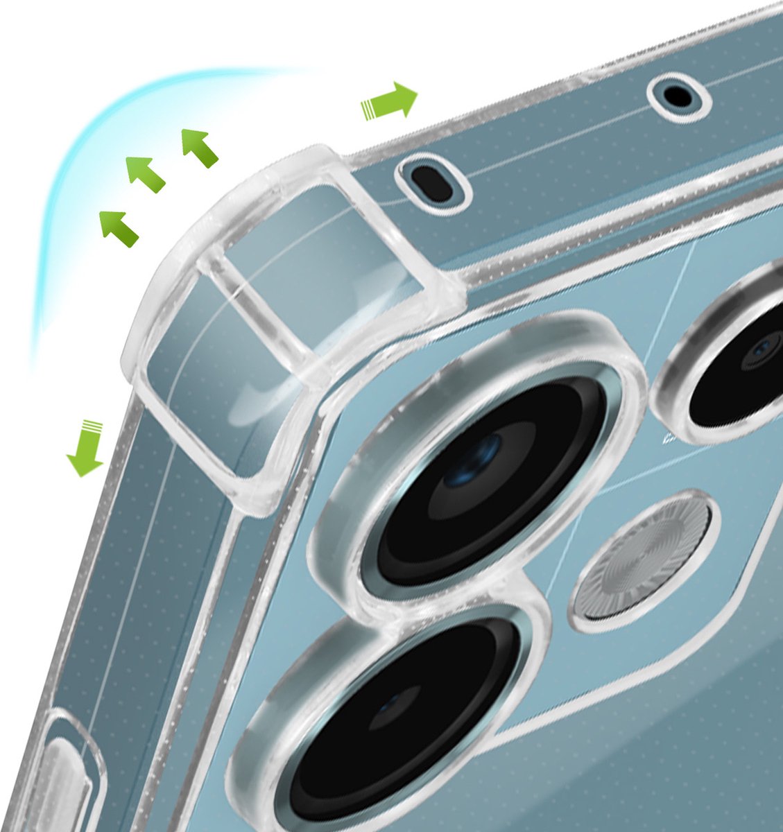 Mayaxess, Hoes voor Xiaomi Redmi Note 13 Pro 5G Silicone bumper Versterkte hoeken, Transparant