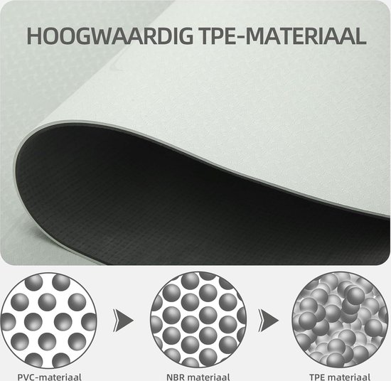 FitLife yogamat van TPE 183 x 61 x 06 cm - gymnastiekmat met antislip - milieuvriendelijke fitnessmat met oriëntatielijnen van FitLife — afbeelding 3