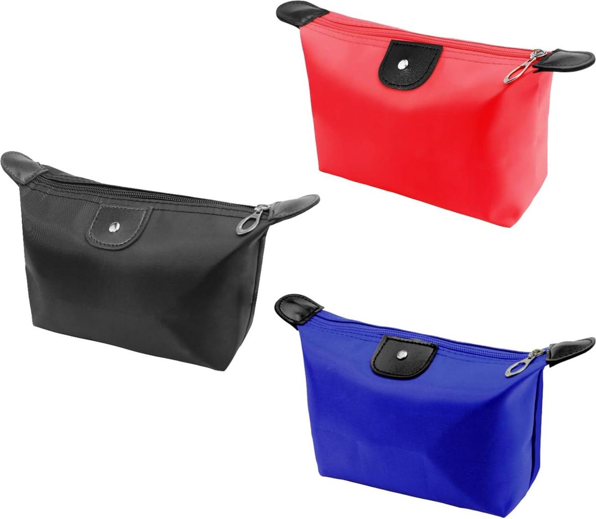 Multifunctionele reis-knoedel-organizer opbergtas - zwart blauw rood - dames heren make-up toilettas Toilettas