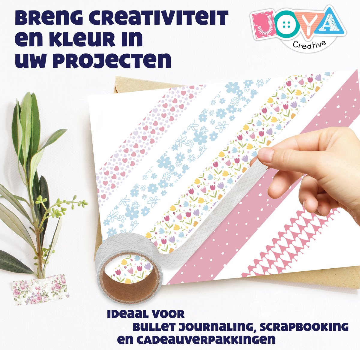 Washi Tape 72pcs - bullet journal accesoires - 3 meter per rol - Verschillende Designs - Stickers & Tapes - Journaling - Stickers Bullet Journal - Joya Creative — afbeelding 2