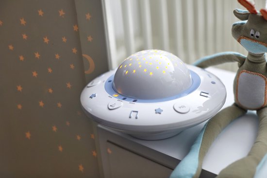 Alecto Baby Projector - Rustgevende Slaapliedjes - Babyprojector met Muziek - BC-125 - Wit van Alecto — afbeelding 4