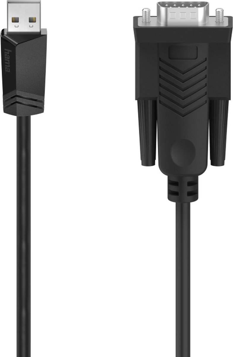 Hama 00200622 seriële kabel Zwart 1,5 m Sub-D USB-A
