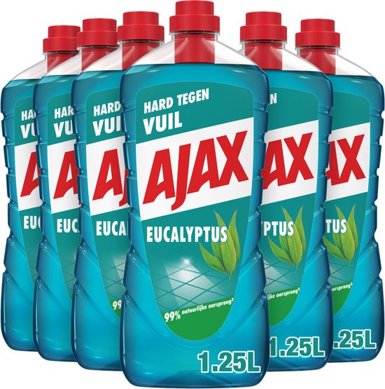 Nettoyant tout usage Ajax Optimal7 Eucalyptus 6 x 1,25 L