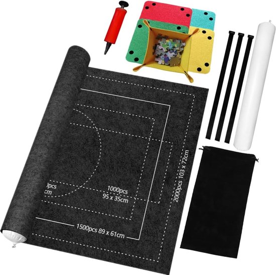 Foto: Puzzelmap puzzelmat set voor creatief spel vilten ondergrond professioneel ontwerp puzzels en meer 