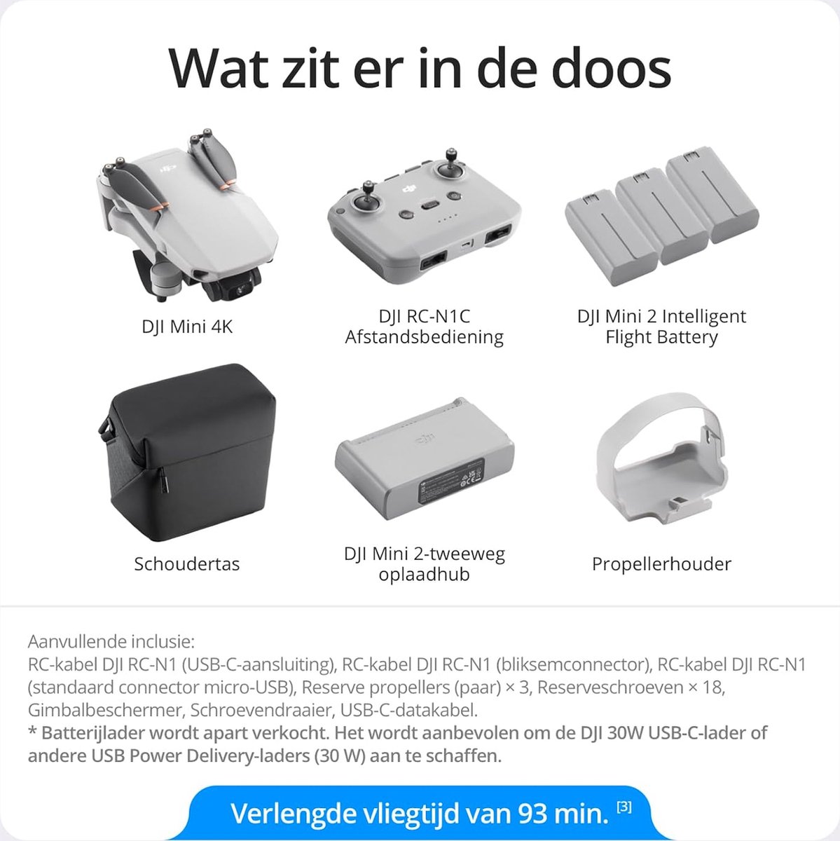 DJI Mini 4K Fly More Combo drone - 10 km bereik - 31 min vliegtijd – foto 5