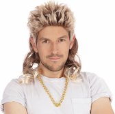 Blonde pruik met lange mat