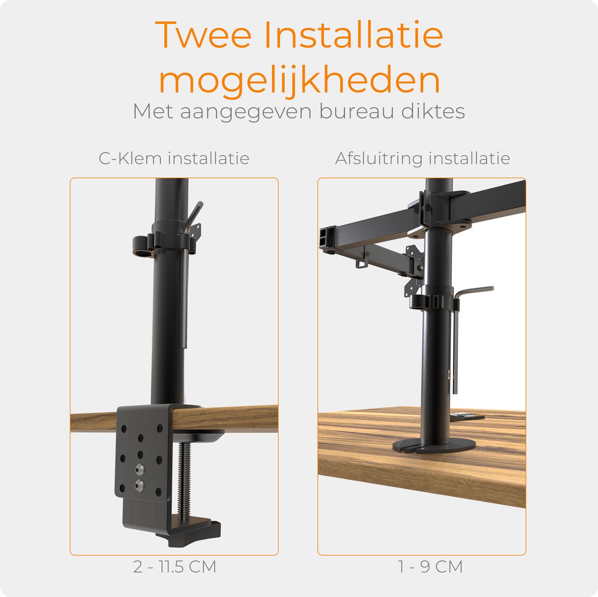 Douxe DXM2 - Dubbele Monitor arm - Monitor Beugel voor 13-27 Inch thumbnail 3