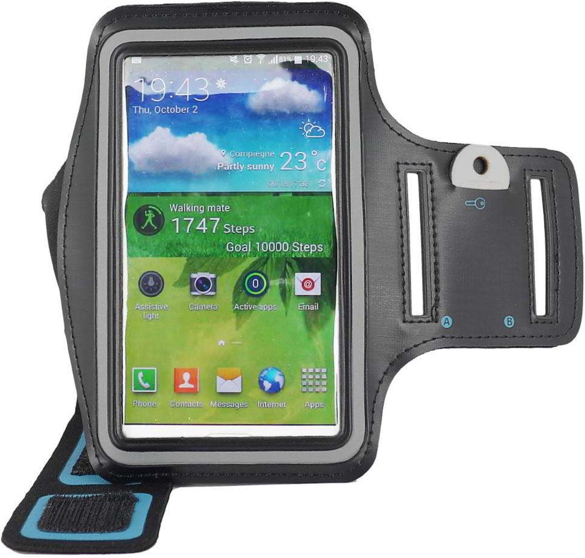 ebestStar - Telefoon Armband geschikt voor Samsung S3 Galaxy i9300 i9305, Hoes Cover, Bescherming Sport Hardlopen, Training, Zwart