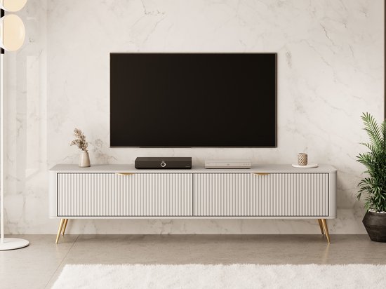 Meubella - Meuble TV Lima - Beige - 200 cm
