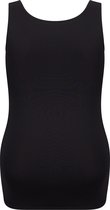 RJ Bodywear Pure Color dames top (1-pack) - hemdje met brede banden - zwart - Maat: 4XL