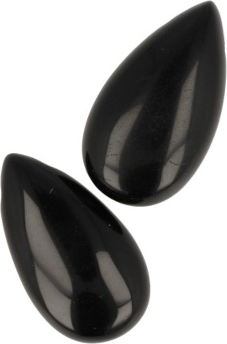 Obsidiaan zwart edelsteen druppel hanger