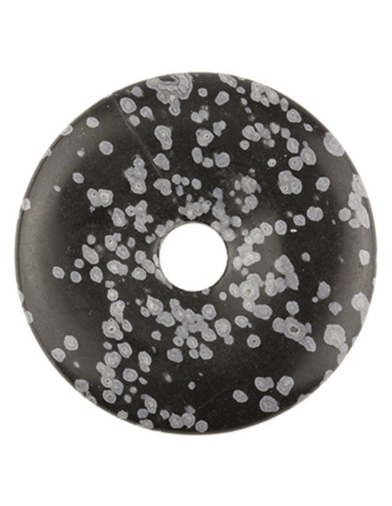 Obsidiaan sneeuwvlok donut 50 mm