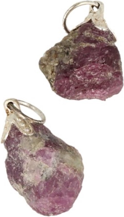 Pendentif de pierres précieuses rubis (rugueux)