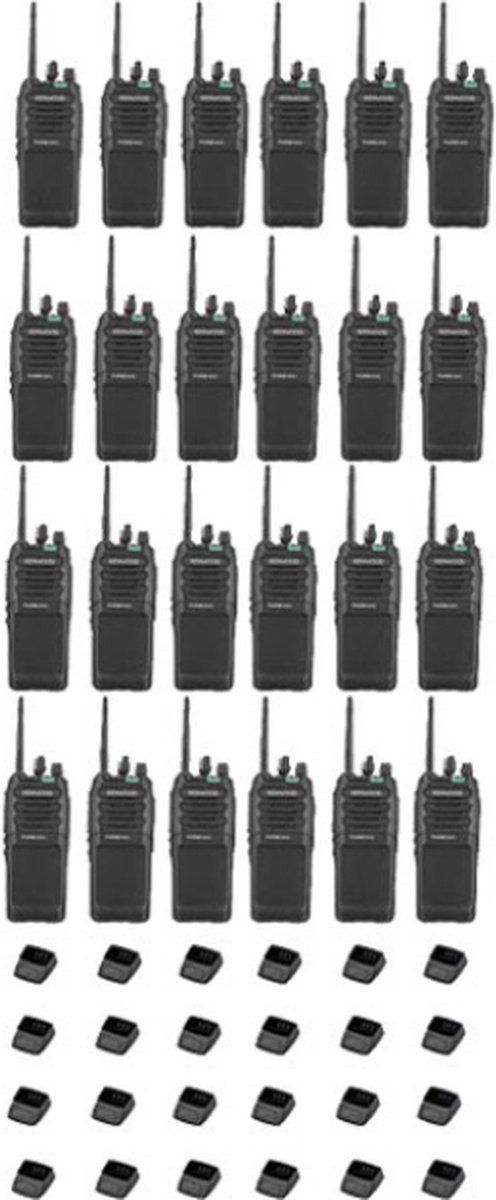 Set van 24 Kenwood TK-3701D IP55 Portofoon met tafellader