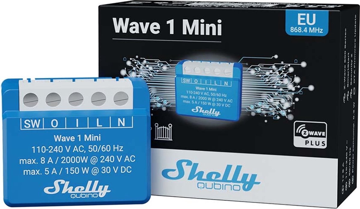 Shelly Shelly Qubino Wave 1 Mini Schakelactor Z-Wave