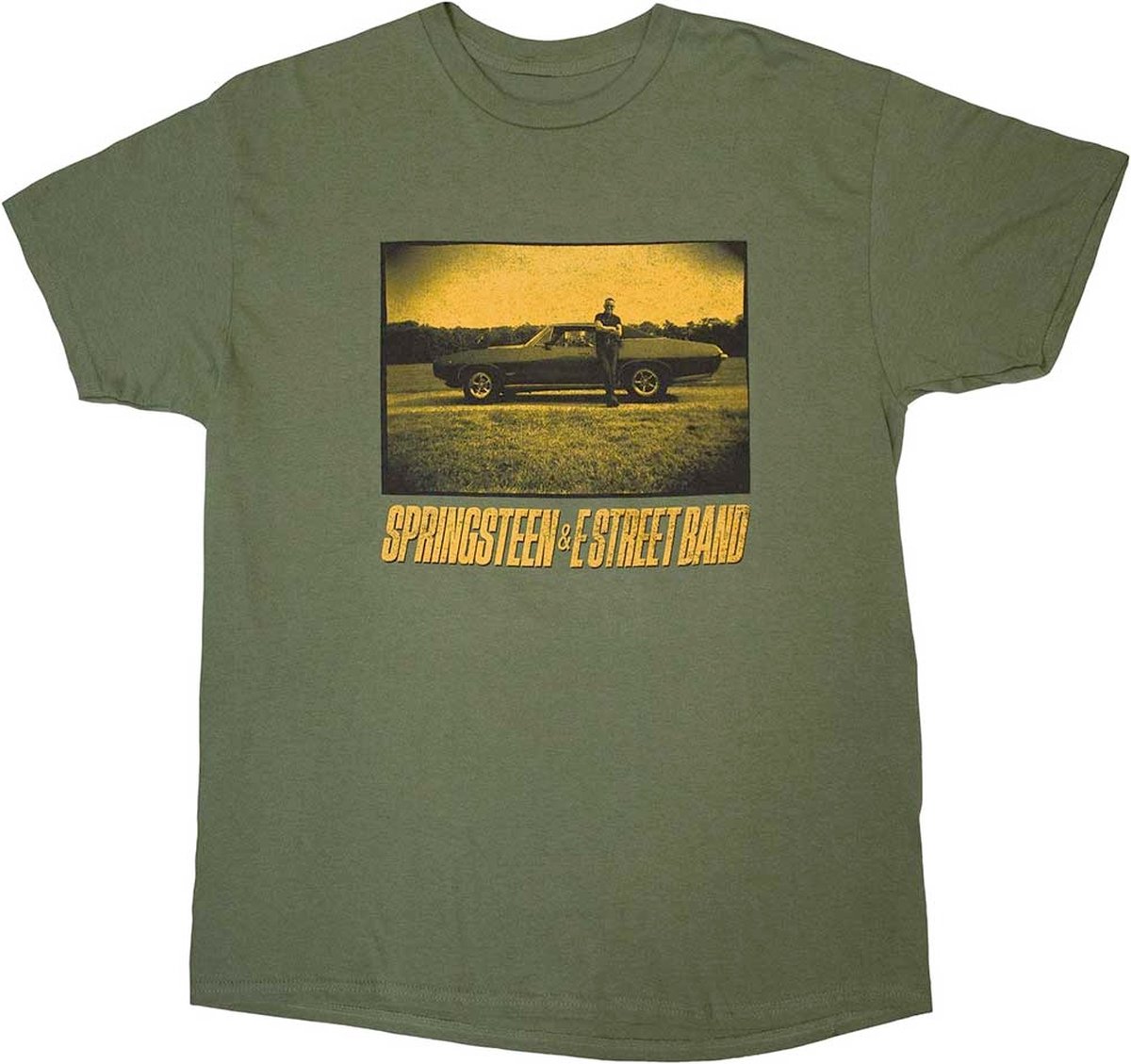 Bruce Springsteen - Tour '23 Sepia Car Heren T-shirt - M - Groen