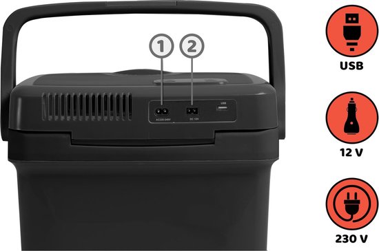 Berdsen Icemax toeristenkoelkast - 32 liter - ECO-modus - zwart van Berdsen — afbeelding 4