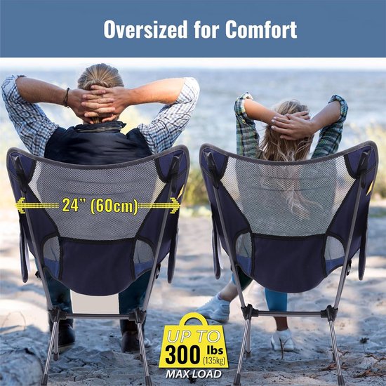 TREKOLOGY Chaise De Camping Portable YIZI GO - Chaise Pliante Compacte Ultra Legeres Dans Un Sac De Transport Peut Supporter Jusqua 136 Kg Pour Randonneurs Camping
