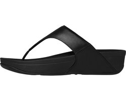 FitFlop Lulu Leather Toepost Dames Slippers - Zwart