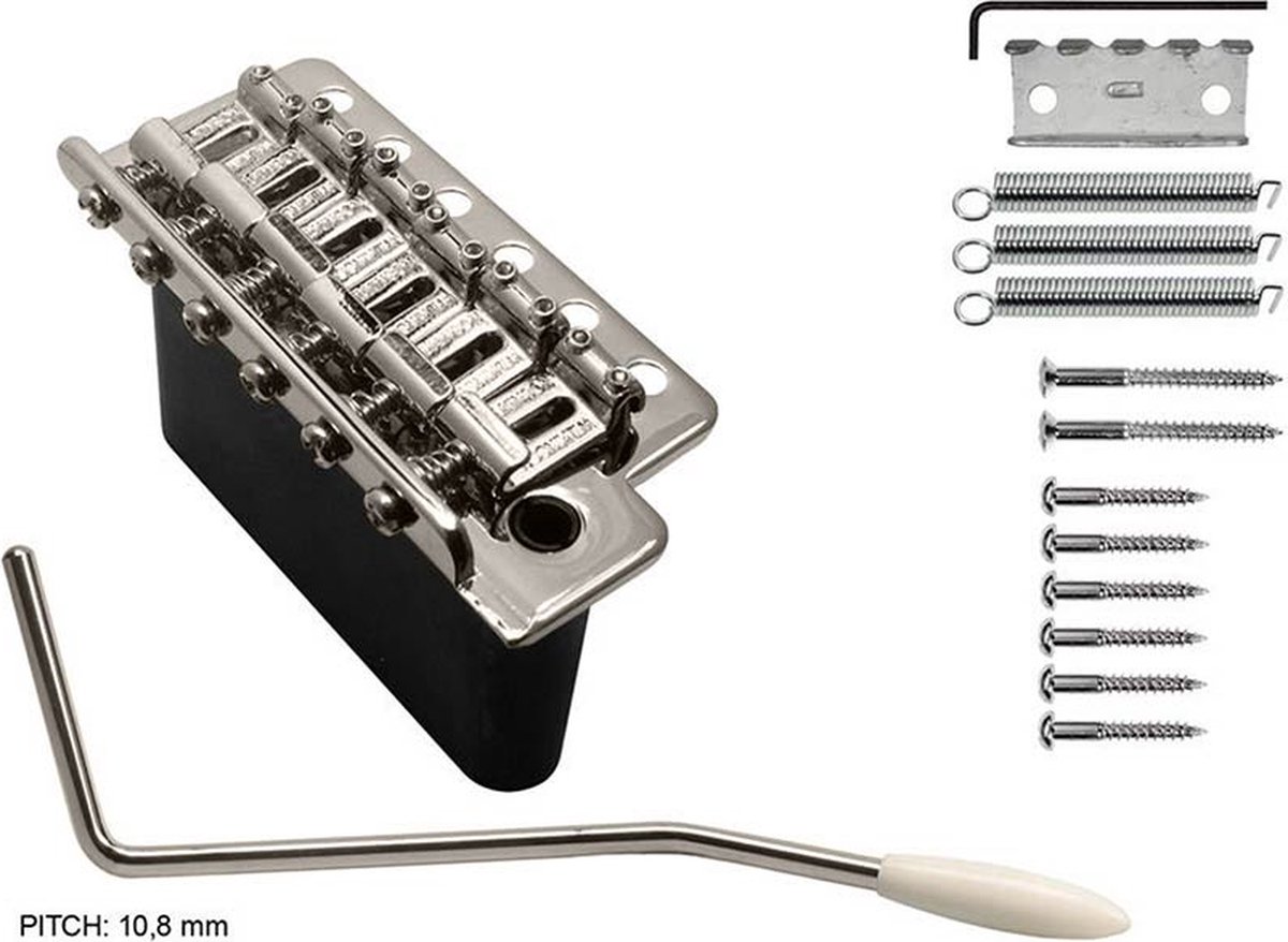 Wilkinson WV6S/N Tremolo Systeem met Nikkelafwerking