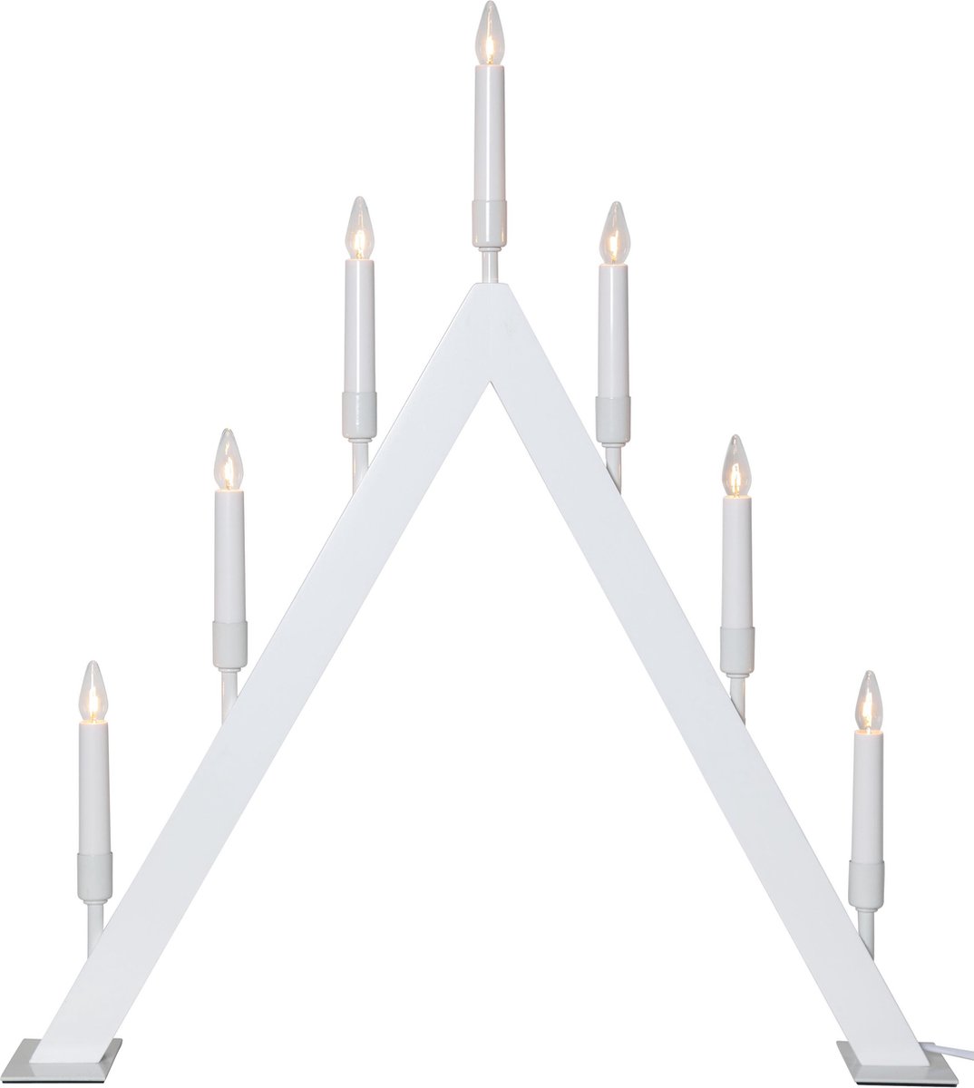 Star Trading kaarsenboog 'Vind', 7 lichtpunten, hout, wit