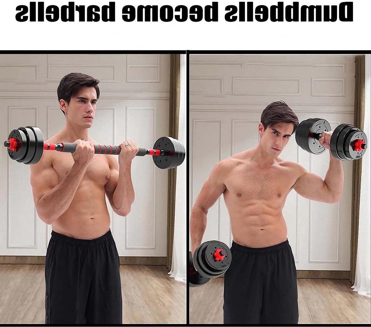 Verstellbare Kurzhanteln Set 2er Kunststoff - Einstellbarer Halter für Aerobic Fitness Training