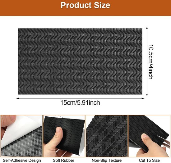 6 stuks schoenzolen, reparatie, anti-slip zoolpads, 10 x 15 cm