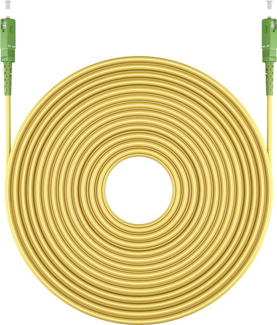 Câble fibre optique Goobay (FTTH), Monomode (OS2) Yellow, Jaune (Simplex), 3 m