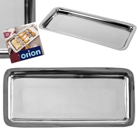 Plateau Rectangulaire Inox 39x17 cm - Plateau de Service - Plateau de Service