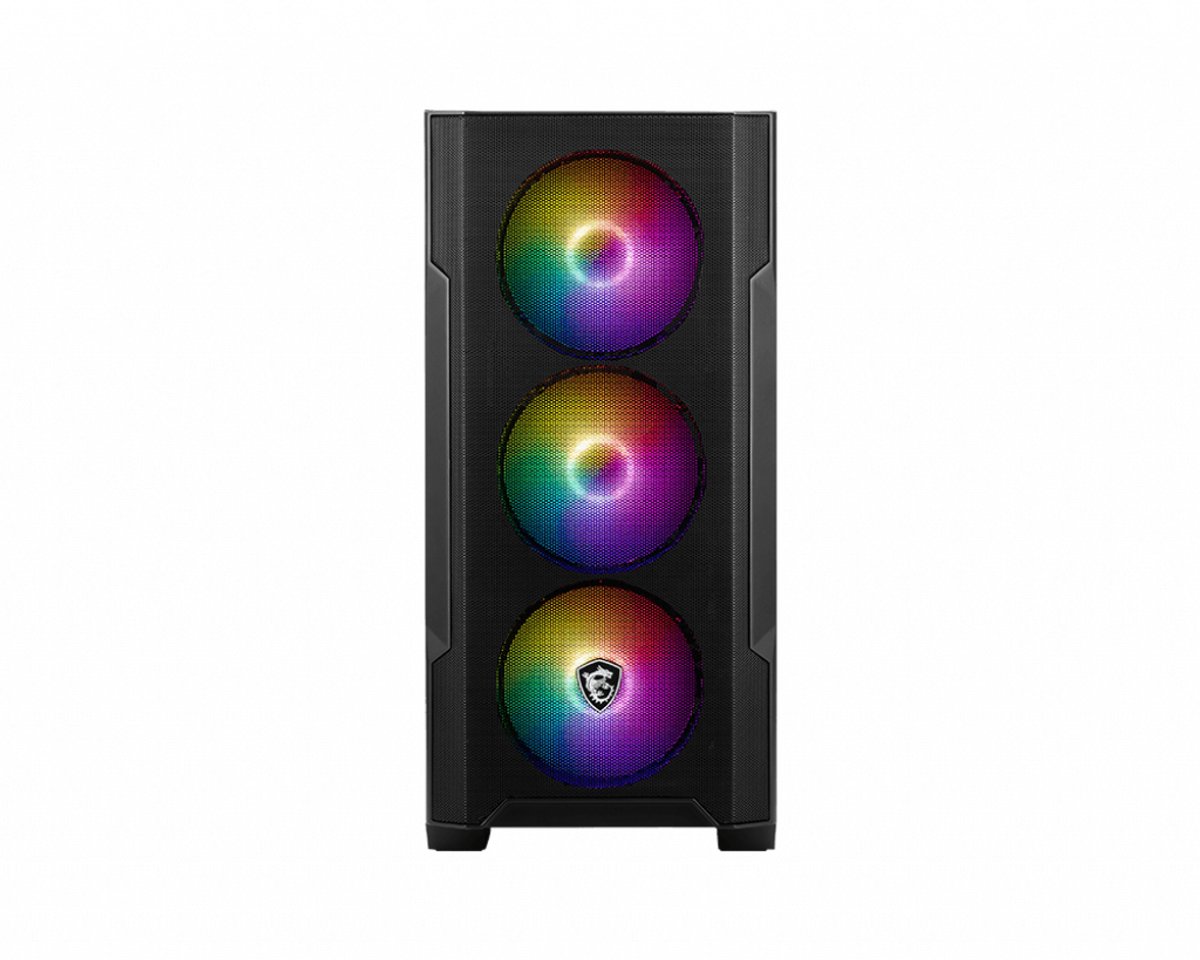 MSI MAG FORGE M100A computerbehuizing Micro Tower Zwart, Transparant