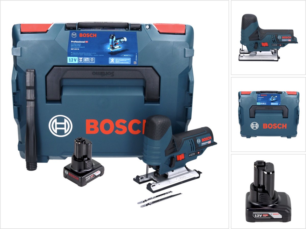 Bosch GST 12V-70 Professional accu-decoupeerzaag 12 V + 1x accu 6,0 Ah + L-Boxx - zonder oplader