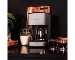 6-Kopjes Drip Coffee Maker 650W - 08 Liter Capacity - Stainless Steel Finish - Permanent or Paper Filter - Aroma Enhancer
