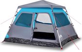 vidaXL - Koepeltent - 4-persoons - snelontgrendeling - blauw
