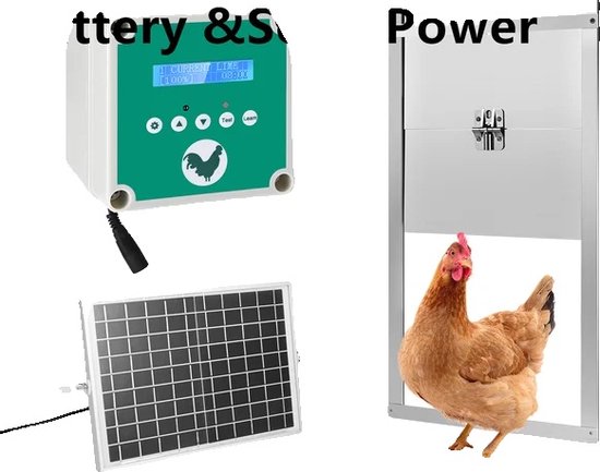 Timer Kippenhok Automatisch Kippenluik Pluimvee Sunowl Automatische Kippenhuis, Kippenklep, Elektrische Kippenklep, Deuropener, Kippenhok Met Timer En 2 Afstandsbedieningen, Elektrische Deurset Ter Bescherming Van De Kippen (blauw Automatisch