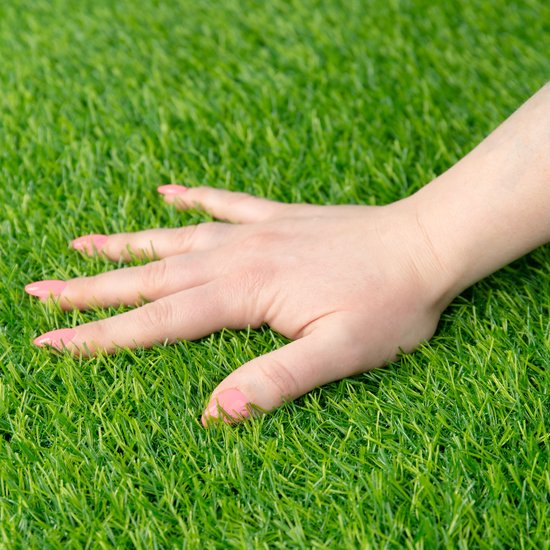 Tapiso Kunstgras Tapis de Gazon Canyoo Vert 20 mm Gazon pour Balcon Jardin Terrasse Taille - 100x100