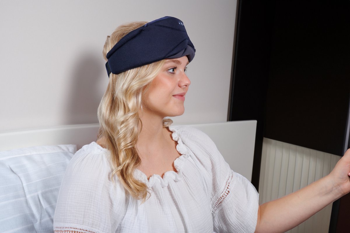 Slowwave Serenity Mask - New generation bluetooth slaapmasker - inclusief White, Pink en Brown Noise - Inclusief Binaural Beats - Met handige timer (onbezorgd in slaap vallen) - Ervaar het beste audio masker - Kleur: blauw — afbeelding 8