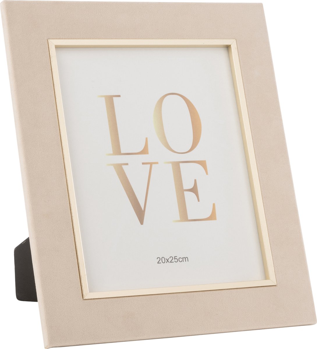 J-Line fotolijst Dita - fluweel - beige - large