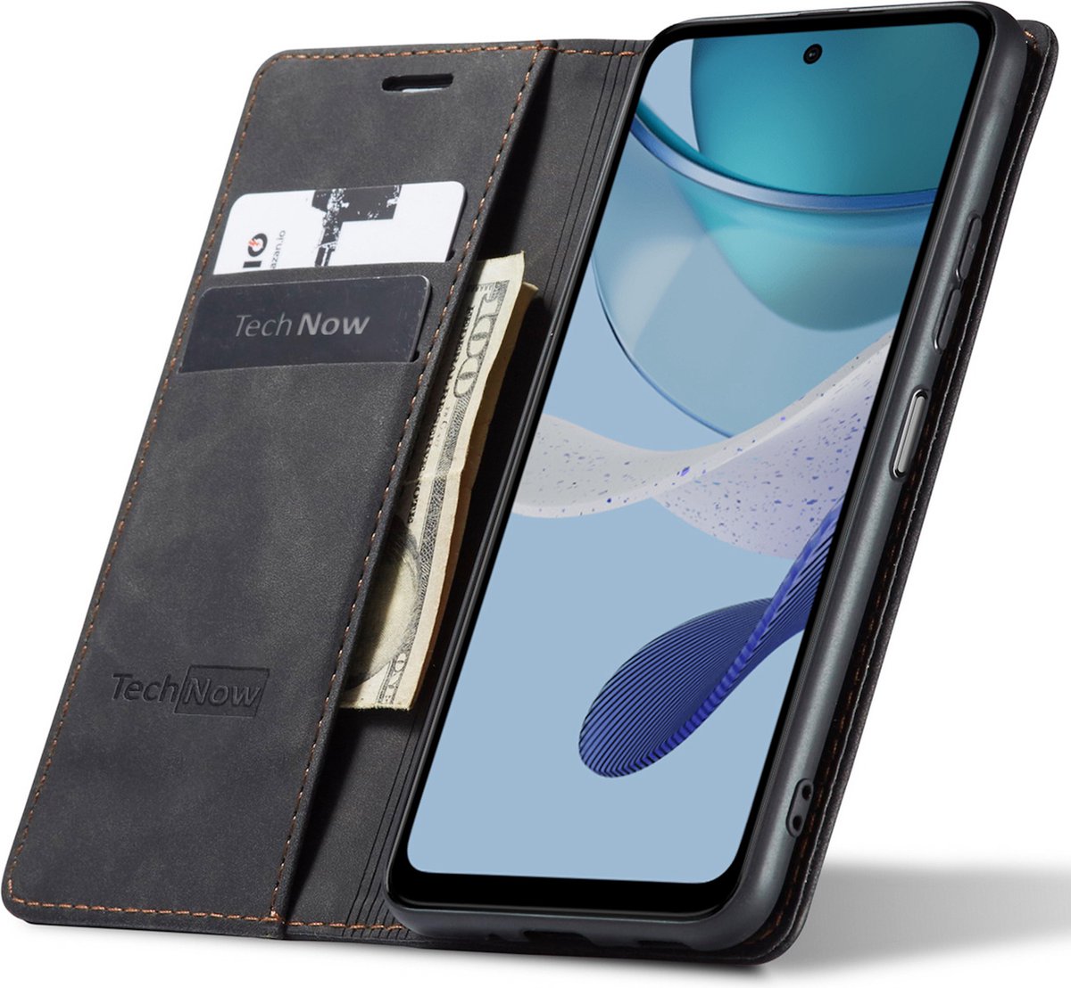 Hoesje geschikt voor Honor 200 Pro - Book Case Leer Slimline Zwart