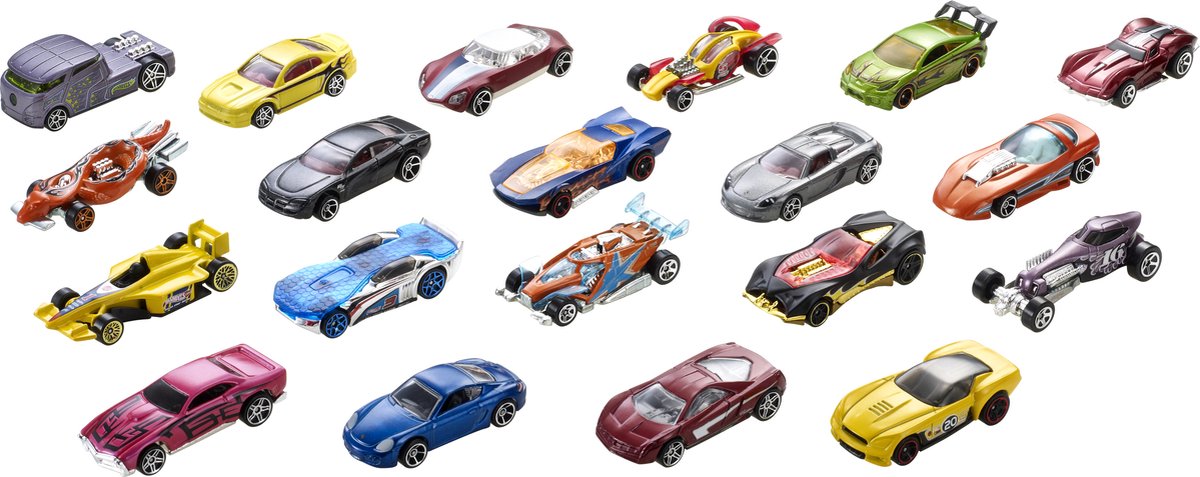 Hot Wheels Diecast Cadeauset met 20 Auto's – 20-Pack Speelgoedvoertuig — afbeelding 2