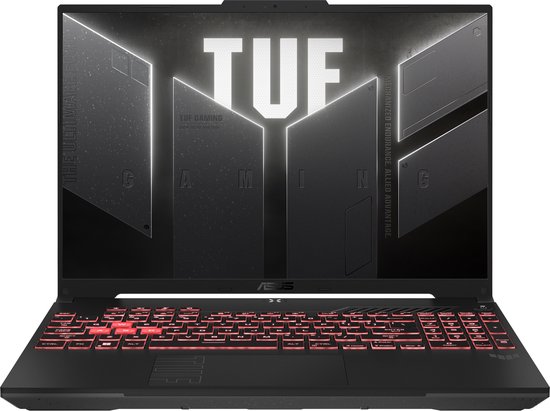 ASUS TUF Gaming A16 FA607PV-N3081W AMD Ryzen™ 9 7845HX Laptop 40,6 cm (16") WUXGA 16 GB DDR5-SDRAM 1 TB SSD NVIDIA GeForce RTX 4060 Wi-Fi 6 (802.11ax) Windows 11 Home Nederlands Grijs - ASUS - Hoofdafbeelding