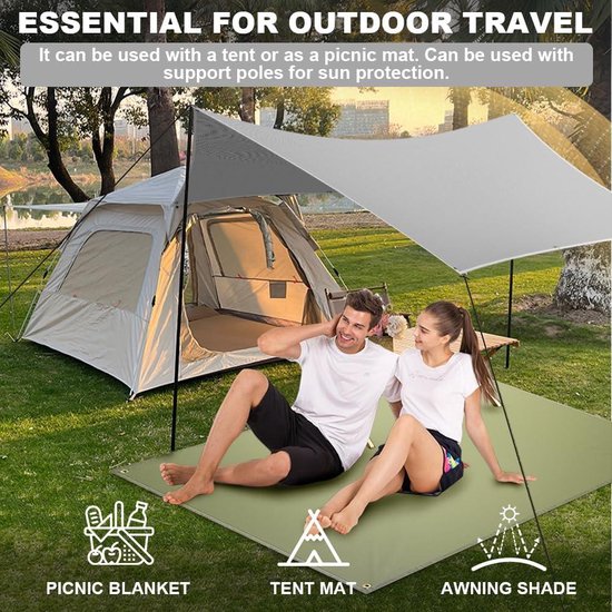 Bâche Imperméable Tente Hamac - Abri Camping, Pique-nique, Plage, Soleil