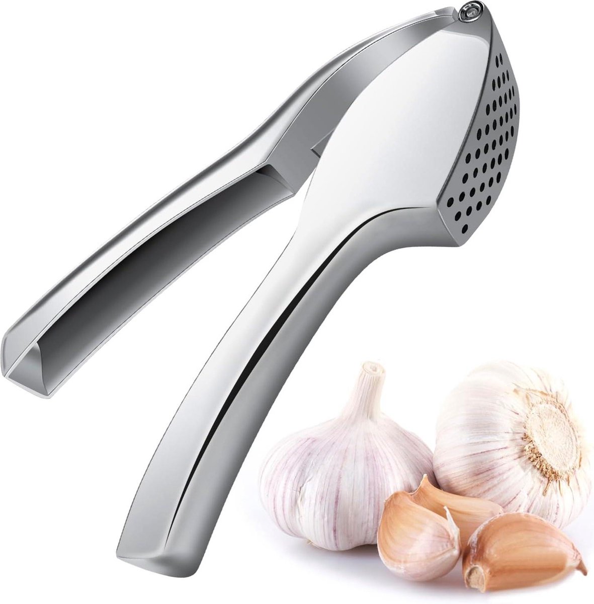 Tekenewbse Garlic Press - Eenvoudig te reinigen - Vaatwasmachinebestendig knoflookpers