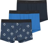 NAME IT NKMBOXER 3P DARK DENIM FOOTBALL NOOS Jongens Onderbroek - Maat 146/152