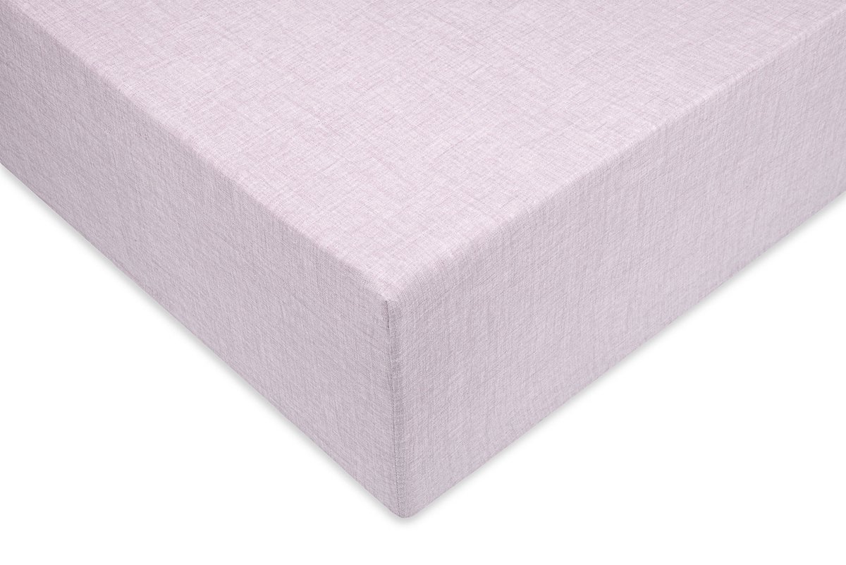 Zohome Lino Hoeslaken - Eenpersoons - Katoen - 90x210-220cm - Paars