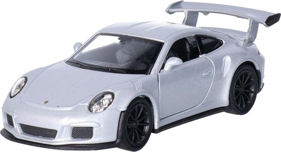 Welly Speelgoed Porsche auto - zilver - die-cast metaal - 11 cm - Model 911 GT3 RS