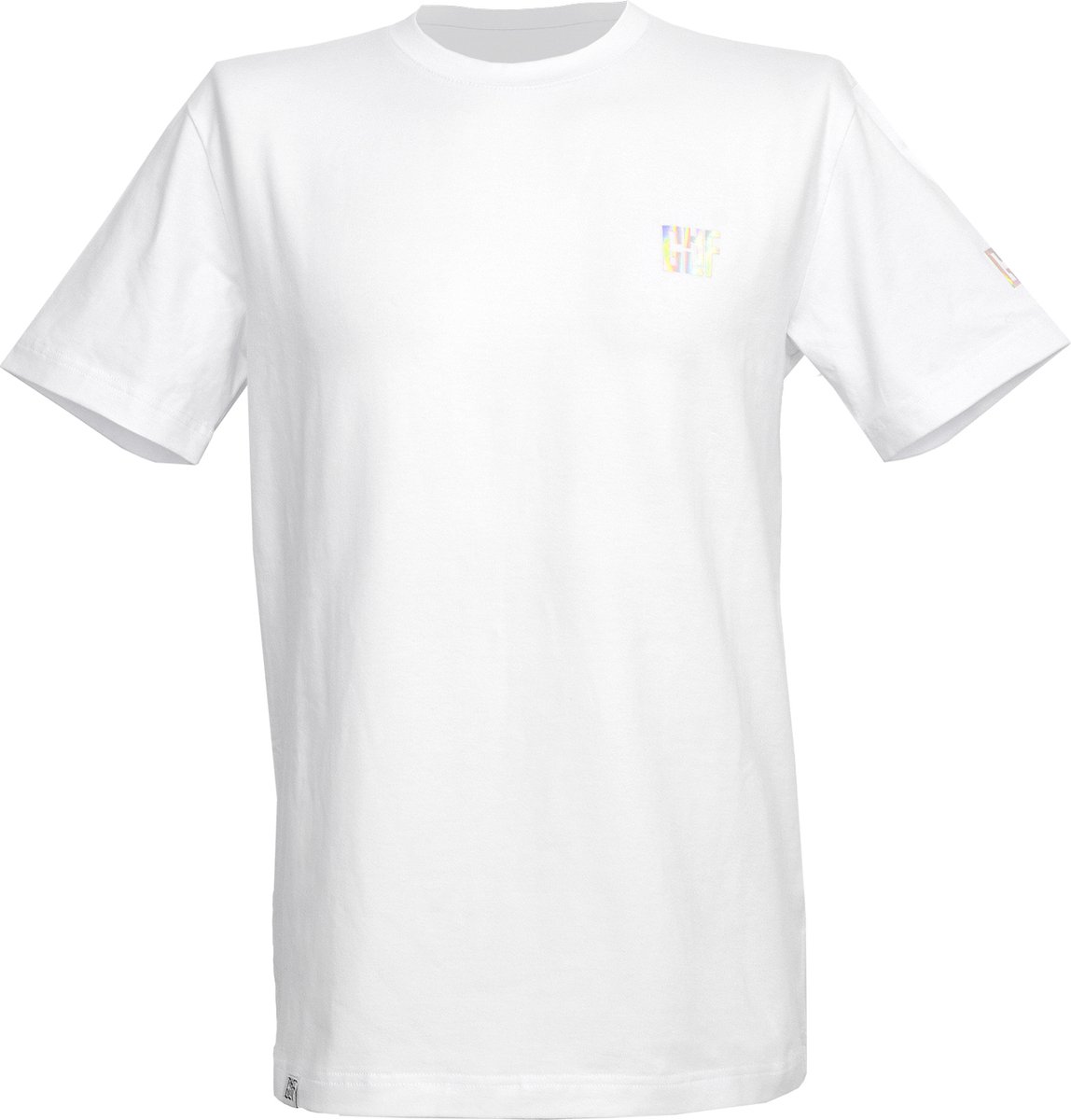 FragON - Unisex T-shirt - Holografic Logo - Wit - Maat M