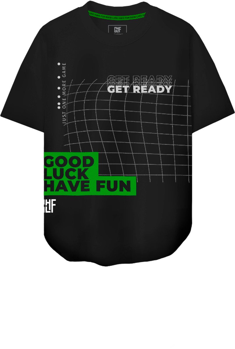 FragON - T-shirt - Get Ready - Zwart - Maat L