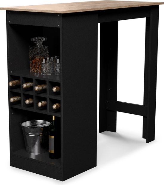 Blumfeldt Bellshill Bartafel Huisbar - Antraciet Eik