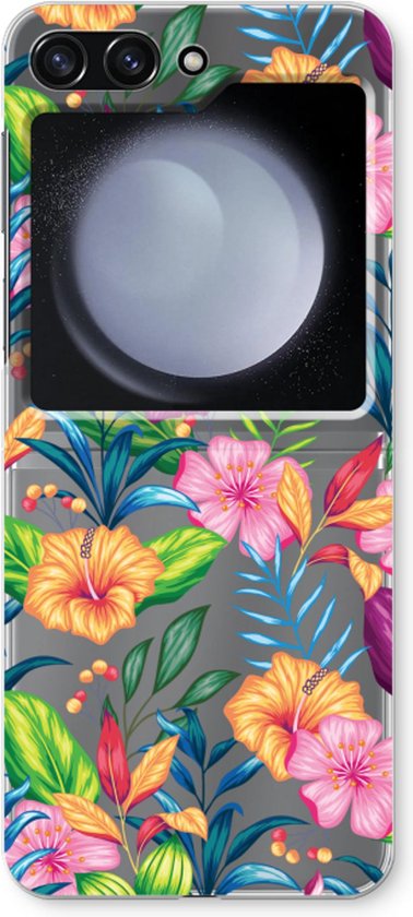Case Company® - Coque adaptée pour Samsung Galaxy Z Flip5 - Tropical 2 - Coque de téléphone souple - Protection sur tous les côtés et bord de l'écran
